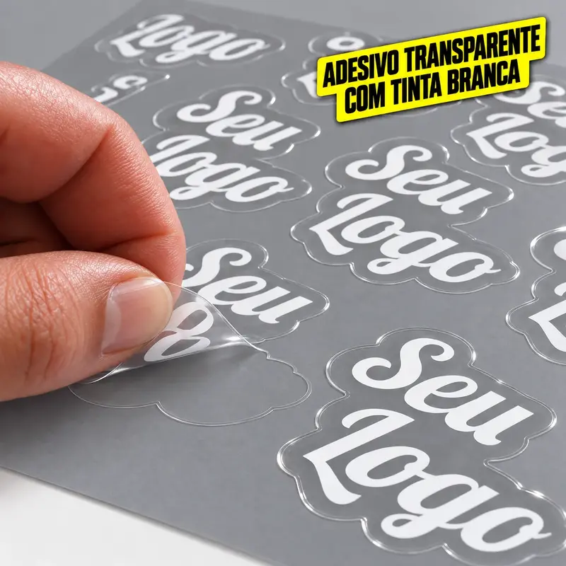 Adesivo Vinil TRANSPARENTE com RECORTE